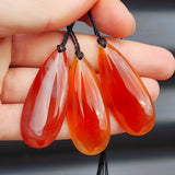 Natural Agate Carved Drop Pendant Necklace (1BBB220)