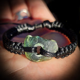 NZ Greenstone Pounamu One Off Macrame Bracelet (1A3-837)