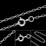 1.5mm Solid 925 Sterling Silver Anchor Chain Necklace