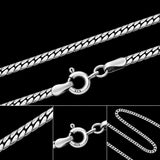 2mm Solid 925 Oxidized Sterling Silver Curb Chain Necklace