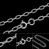 3mm Solid 925 Sterling Silver Rolo Chain Necklace