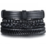 4pcs Black Multi Layer Bracelet Set