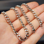5mm Solid Stainless Steel Cuban Chain Necklace