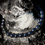 Natural Obsidian Elastic Bead Bracelet