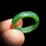 (T) 8mm Natural Nephrite Jade / Greenstone Band Ring