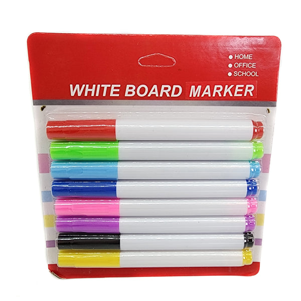 8pcs Whiteboard Marker Set - Multi Colors