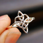 Solid 925 Sterling Silver 15mm Celtic Knot Heart Ring
