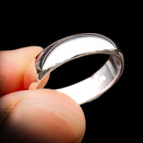 (Q) Solid 925 Sterling Silver 5mm Round Band Ring