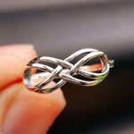 Solid 925 Sterling Silver Double Infinity Ring