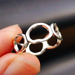 Solid 925 Sterling Silver Wide Irregular Hole Ring