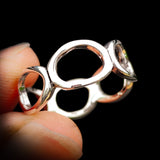 Solid 925 Sterling Silver Wide Irregular Hole Ring