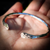 Solid 925 Sterling Silver Rustic Hammer Finish Handmade Bracelet