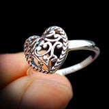 CLEARANCE (R) Solid 925 Sterling Silver Koru Heart Ring