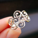 (R) Solid 925 Sterling Silver Multi Koru Ring