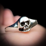 CLEARANCE (V) Solid 925 Sterling Silver 9mm Skull Ring