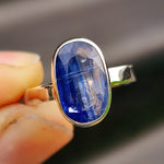 (R) Solid 925 Sterling Silver & Natural Kyanite Handmade Ring