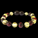 Amber Teething Bracelet / Anklet - Polished Lemon & Cherry Amber