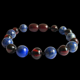 Amber Teething Bracelet / Anklet - Polished Cherry & Lapis Lazuli