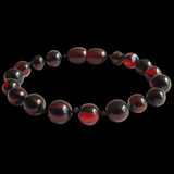 Amber Teething Bracelet / Anklet - Polished Cherry Amber