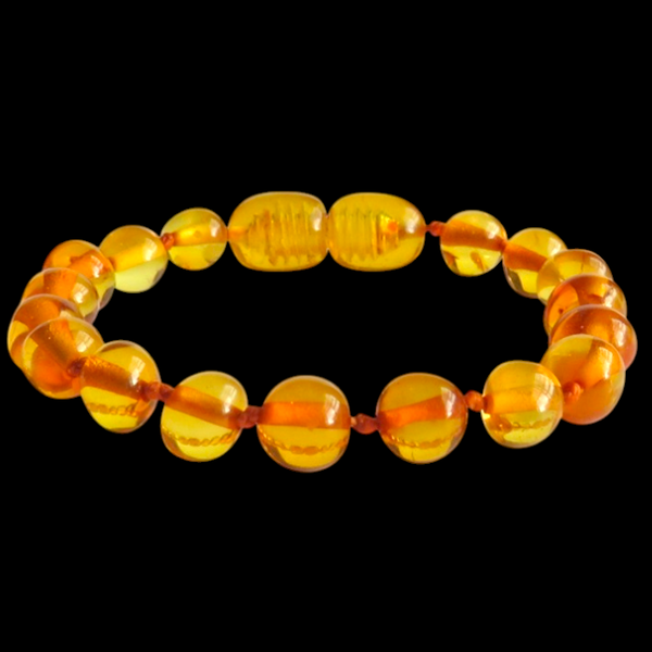 Amber Teething Bracelet / Anklet - Polished Honey