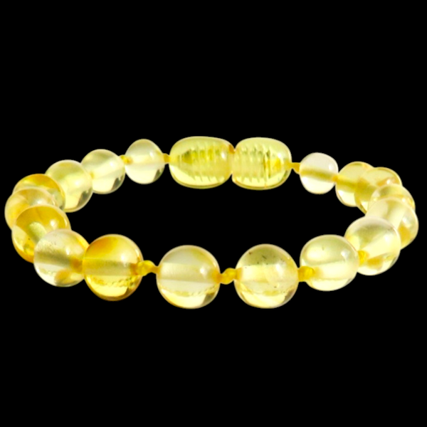 Amber Teething Bracelet / Anklet - Polished Lemon