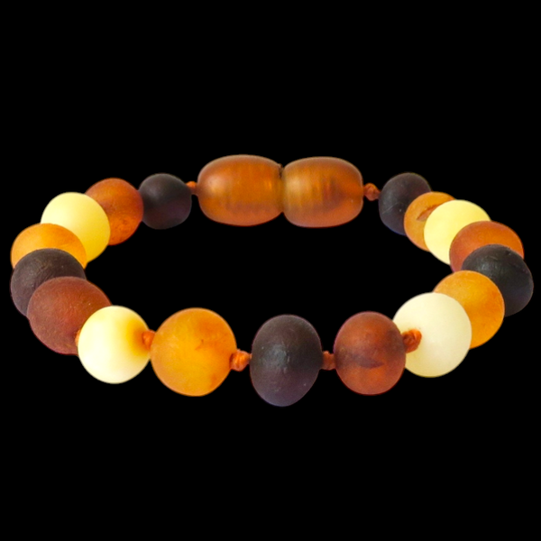 Amber Teething Bracelet / Anklet - Raw Mixed Amber 2J4