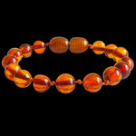 Amber Teething Bracelet / Anklet - Polished Cognac