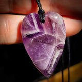 Natural Amethyst Heart Pendant Necklace