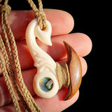 Axe Hook Bone Carving Pendant Necklace - NZ Maori Inspired