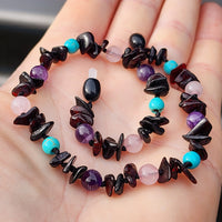 Amber Teething Necklace - Cherry Chip, Amethyst, Turquoise, Rose Quartz