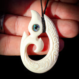 Manaia Koru Bone Carving Pendant Necklace - NZ Maori Inspired