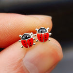 925 Sterling Silver Ladybug Stud Earrings