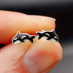 925 Sterling Silver Orca Stud Earrings