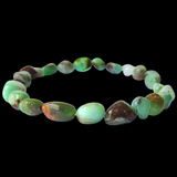 Irregular Chrysoprase Australian Jade Elastic Bracelet