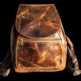 Genuine Leather Backpack - Vintage Brown