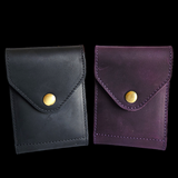 (CLEARANCE) Genuine Leather Fold Over Card Holder - Multiple Color Options