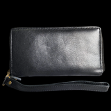 Genuine Leather Clutch Purse - Black