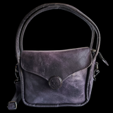 Genuine Leather Hand Bag - Purple