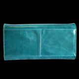 Genuine Leather Purse - Turquoise