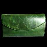 Genuine Leather Purse - Vintage Green