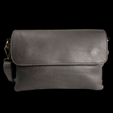 Genuine Leather Shoulder Bag - Chocolate Brown