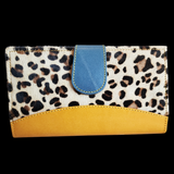 Genuine Leather & Cow Hair Multicolor Patchwork Purse