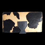 Genuine Leather & Cow Hair Purse - Black + Cow Hair