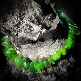 Nephrite Jade / Greenstone Chip Elastic Bracelet