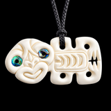 Hei Tiki Bone Carving Pendant Necklace
