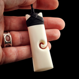 Koru Toki Bone Carving Pendant Necklace