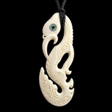 Manaia Hook Bone Carving Pendant Necklace