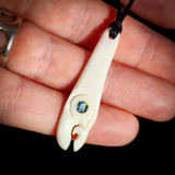 Manaia Drop Bone Carving Pendant Necklace - NZ Maori Inspired