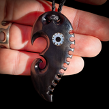 Manaia Notched Hook Bone Carving Pendant Necklace - NZ Maori Inspired