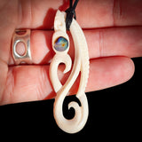 Manaia Bone Carving Pendant Necklace - NZ Maori Inspired